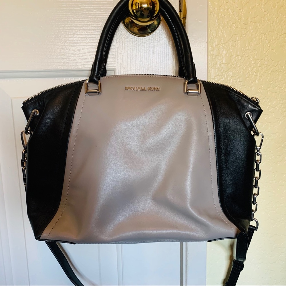 Black and grey Michael Kors Handbag